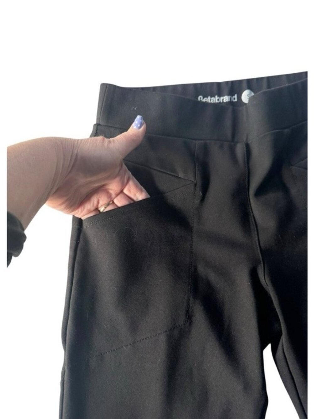 Betabrand Sz S Journey Zippered Skinny-Leg Pocket High Rise Dress Yoga Pants - Picture 9 of 12